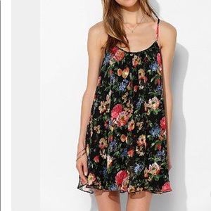 Urban Outfitters Floral Chiffon Trapeze Dress